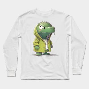 Crocodile Cute Adorable Humorous Illustration Long Sleeve T-Shirt